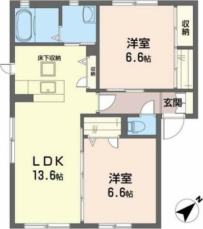 グランマスト春日　Ａ棟の物件間取画像